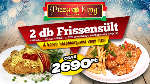 Pizza King 7 - 2db egyedi frissensült ajánlat - Szuper ajánlat - Online order