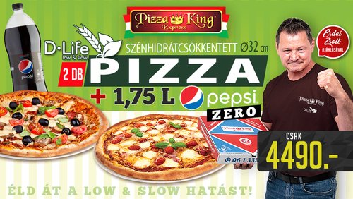 Pizza King 7 - 2 db 32cm D-life pizza 1,75l pepsivel - Szuper ajánlat - Online order