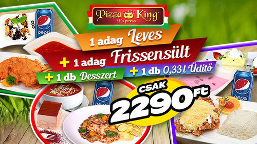 Pizza King 7 - 2290 menü - Szuper ajánlat - Online rendelés